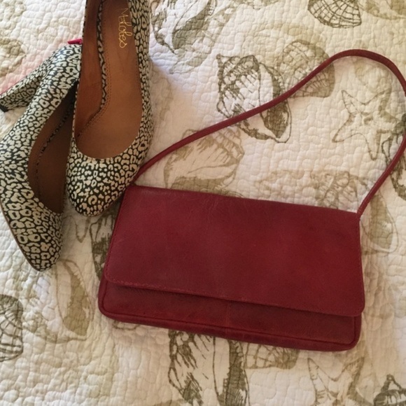Accessories - Red leather mini purse